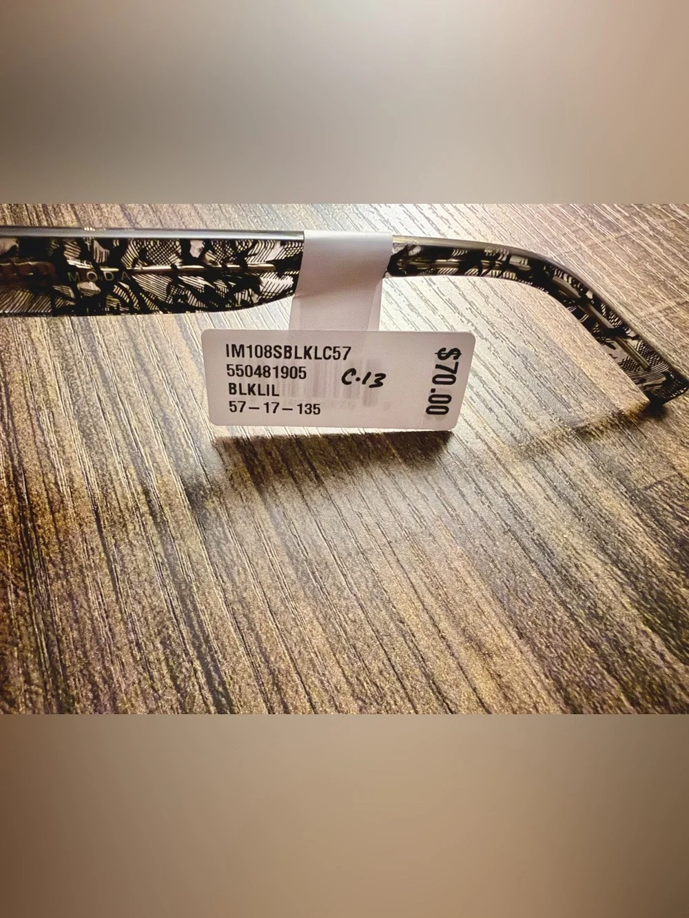 NWT Moda Black Lace Patterned Sunglasses